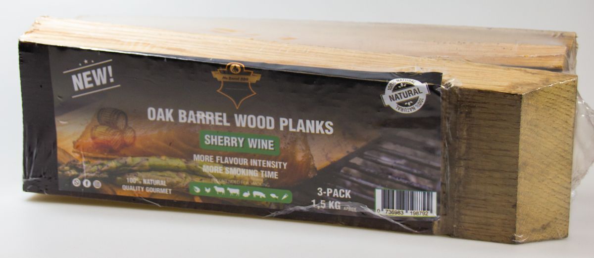 Planks Sherry wine 3 x Fassplanken 1,5 Kg