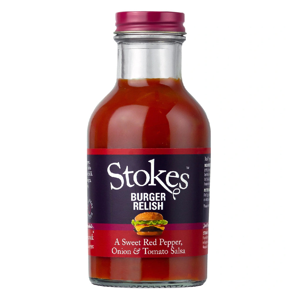 🍔🔥 Stokes Burger Relish – Paprika, Zwiebel & Tomate für Burger, Hot Dogs & BBQ | 265 ml