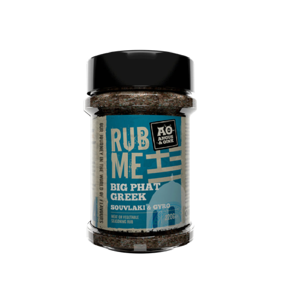 🇬🇷🔥 Angus & Oink Big Phat Greek – Greek Style BBQ Rub | 220 g Urlaub im Smoker. Sonne auf dem Grill. Griechenland auf der Zunge.