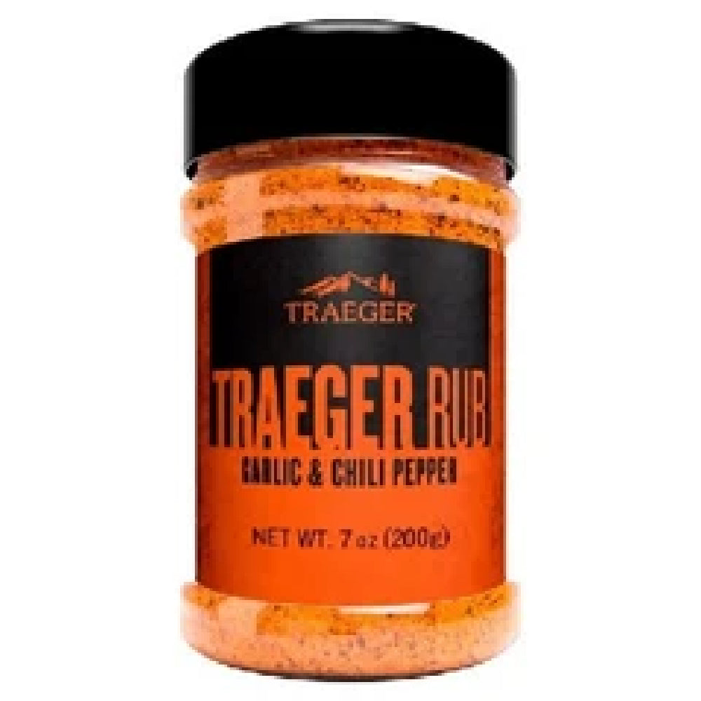 Traeger RUB –Garlic & Chili Pepper Der vielseitige Allrounder für Fleisch, Fisch & Gemüse!