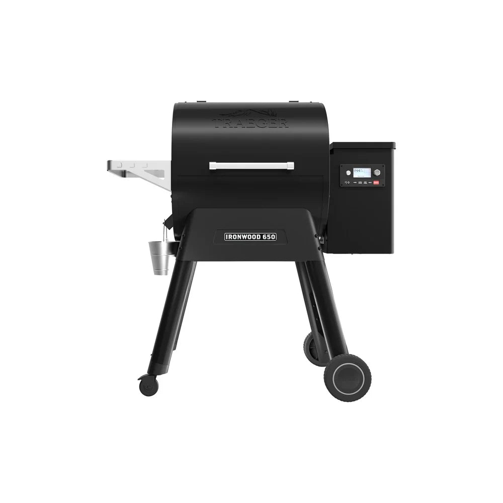🔥🪵 Traeger Ironwood 650 Pelletgrill – Smarte WiFIRE™ Technologie für echtes Wood Fired BBQ inkl. Abdeckhaube und Frontablage