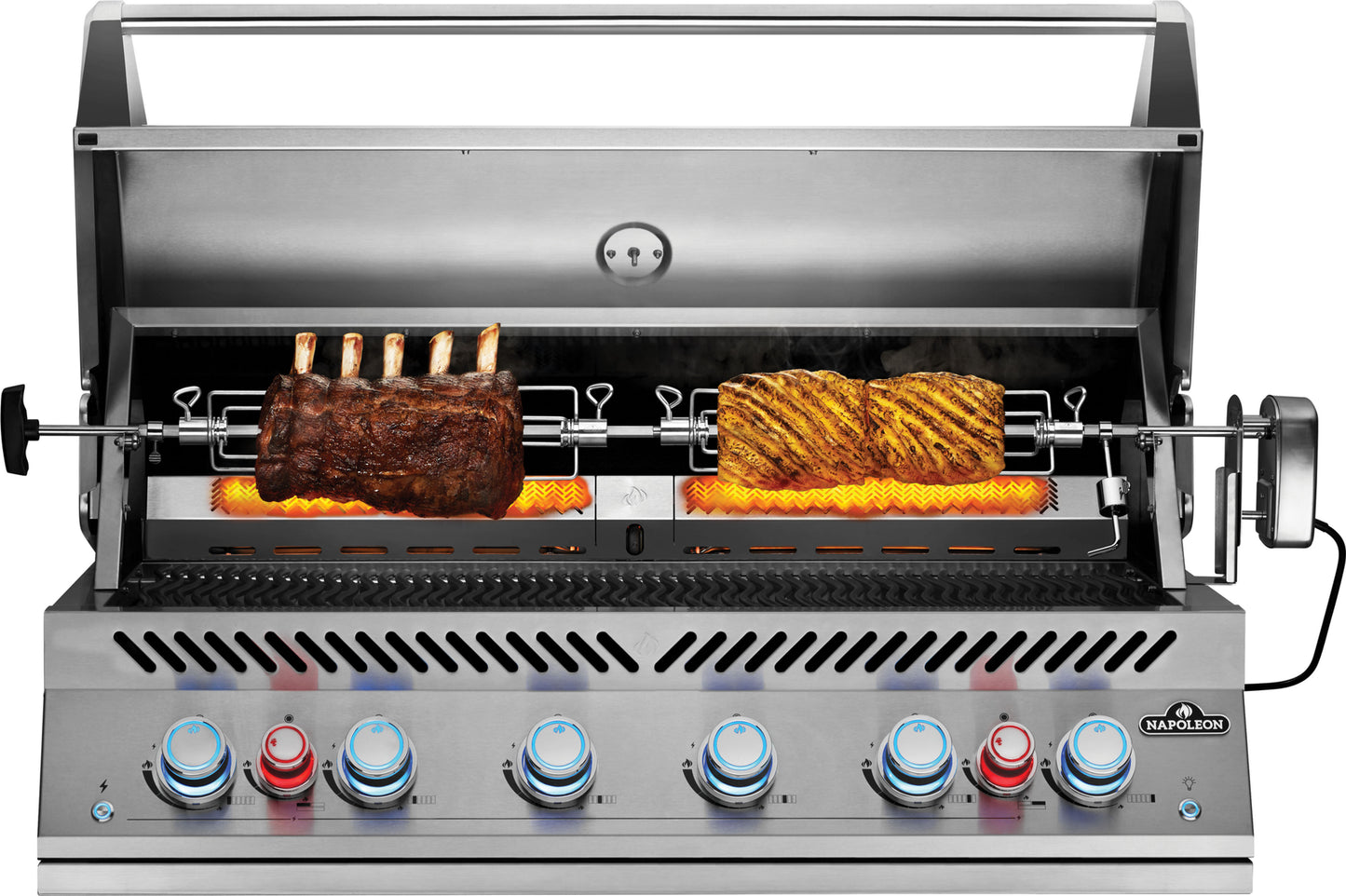 700-Series 44", Edelstahl, Einbau, inkl. Drehspieß