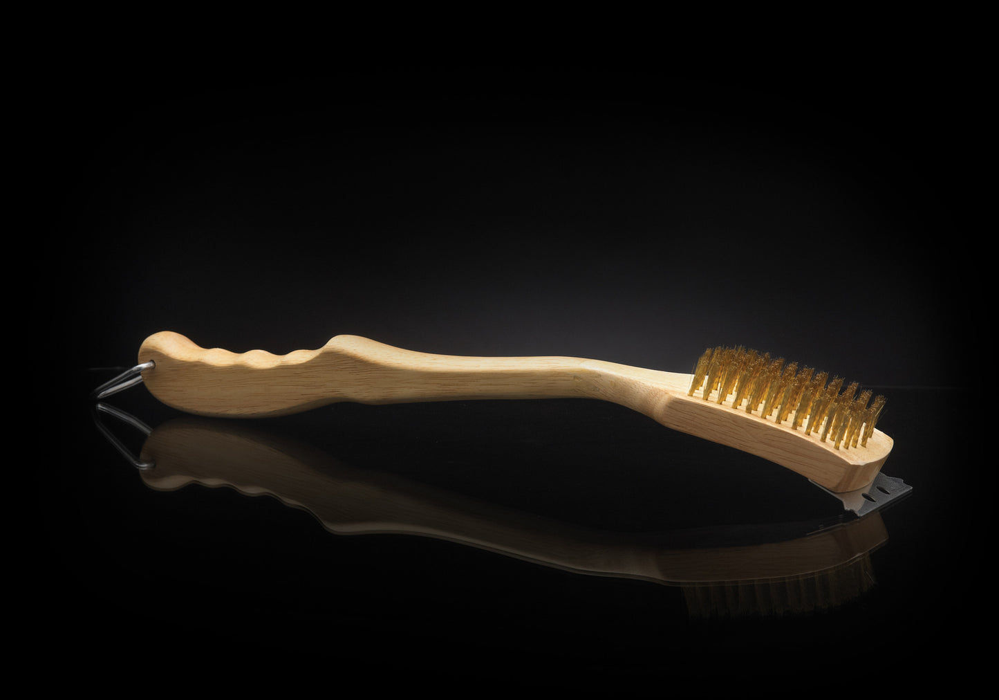 Napoleon Messing Grillbürste mit Holzgriff