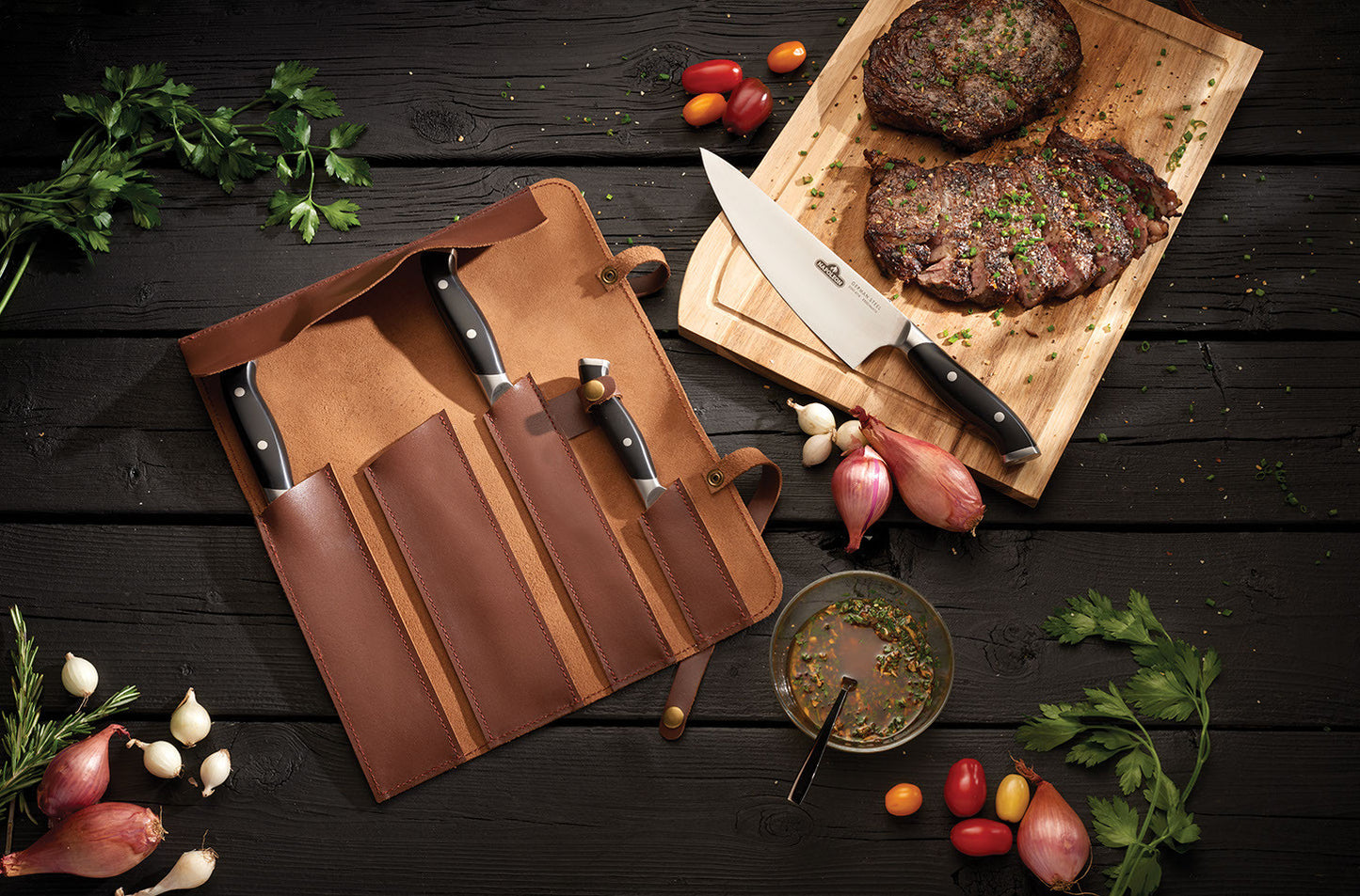 Leder Messertasche