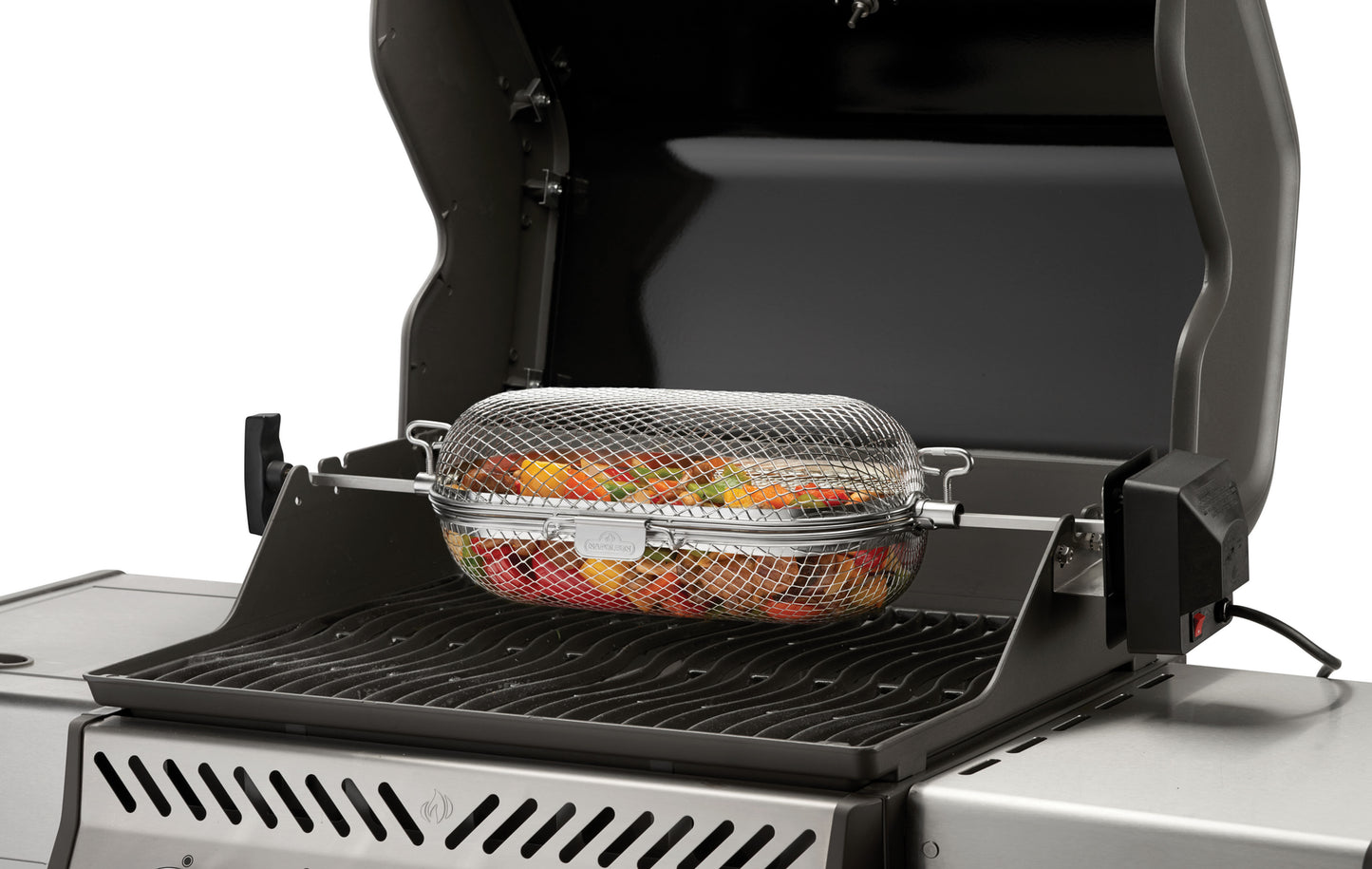 Edelstahl-Grillkorb für Drehspieß