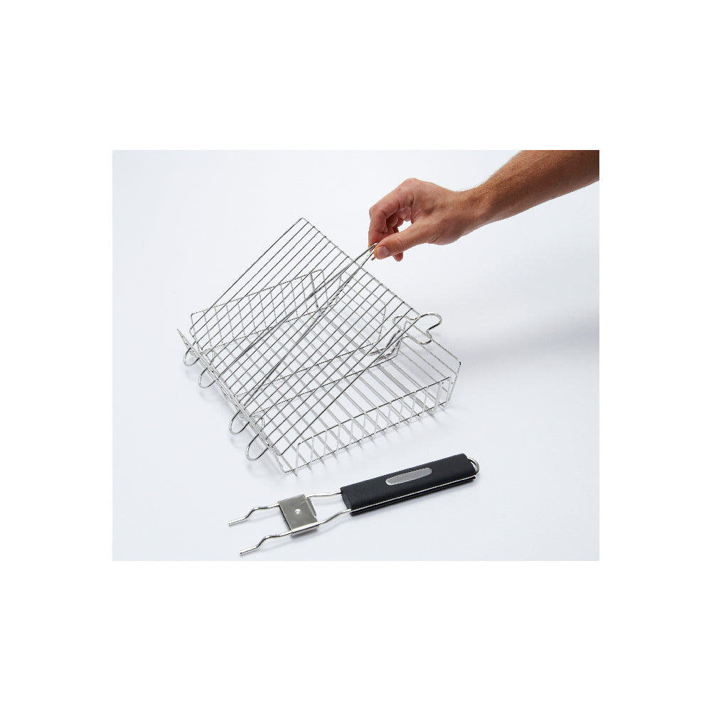 Broil King – MULTI-GRILLKORB (Edelstahl | 25 × 30 × 6 cm)