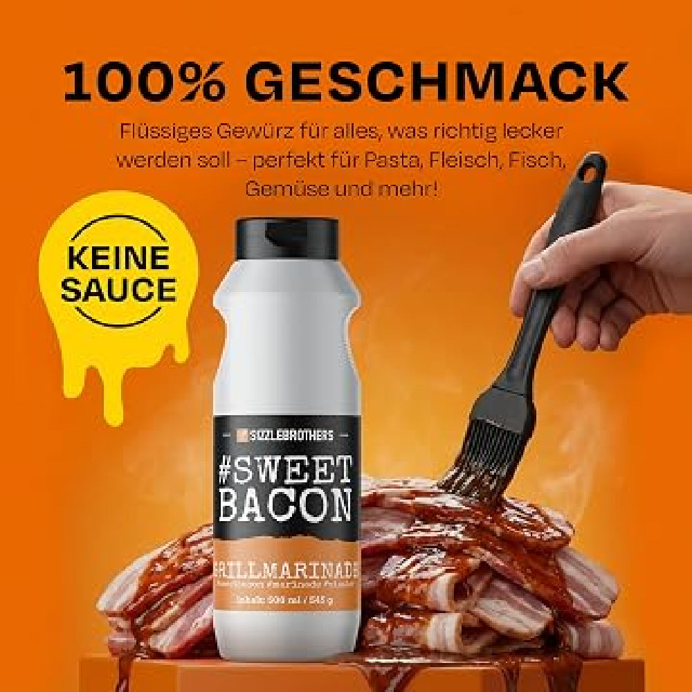 🥓 SizzleBrothers Sweet Bacon Marinade 500 ml – rauchig-süßer BBQ-Geschmack  BACON-KICK FÜR DEIN NÄCHSTES BBQ!