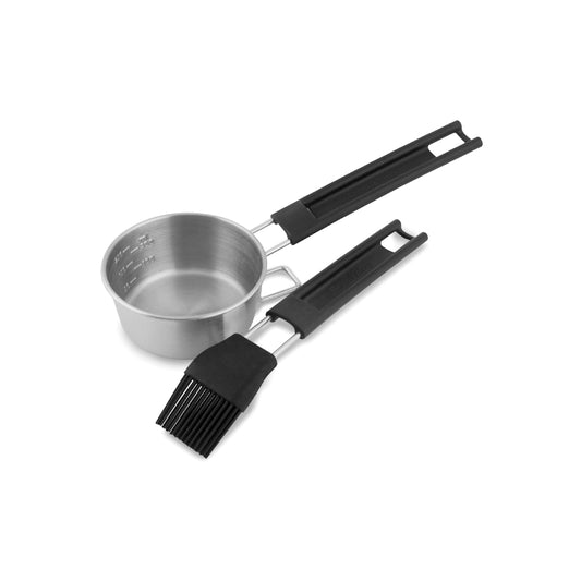 Broil King – MARINIER-SET (Silikonpinsel + Marinadentopf Edelstahl)  🥄 Perfekt mischen. Perfekt bestreichen. Perfekt marinieren.