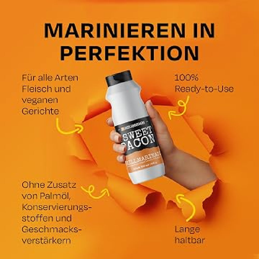 🥓 SizzleBrothers Sweet Bacon Marinade 500 ml – rauchig-süßer BBQ-Geschmack  BACON-KICK FÜR DEIN NÄCHSTES BBQ!