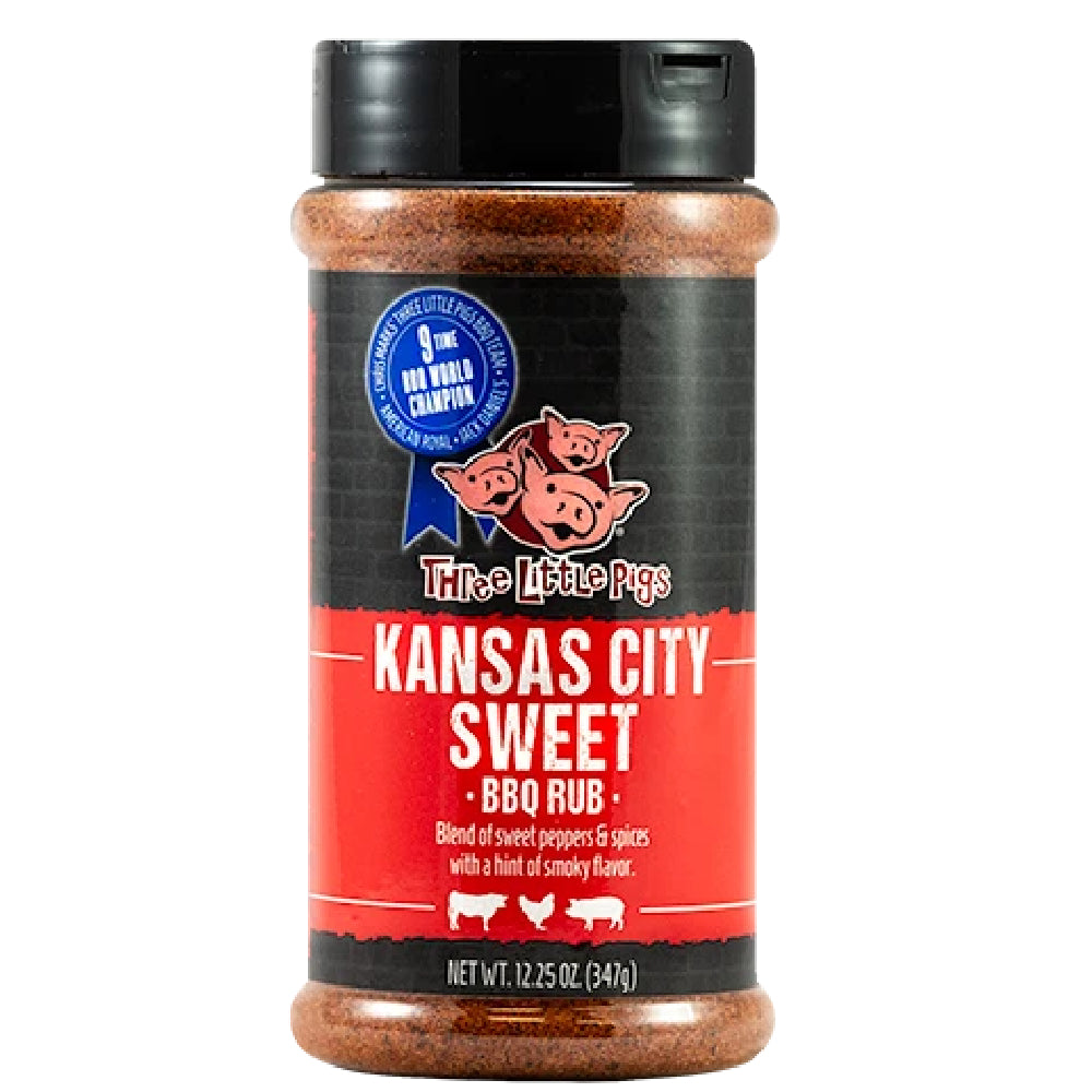 🍖🔥 Three Little Pigs Kansas City Sweet BBQ Rub – Sweet BBQ. Big Flavor. Ribs, die nach mehr verlangen. | 347 g