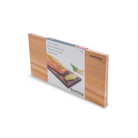 Broil King – ZEDERNHOLZPLANKE (2er-Set | 480 cm³ pro Planke)  🌲 Aromatischer Rauch. Zarter Fisch. Intensiver BBQ-Geschmack.