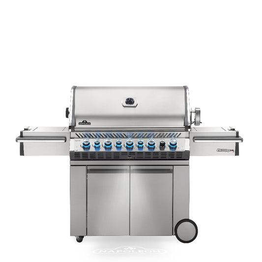 Napoleon Prestige® PRO 665 RSIB – XXL Profi-Gasgrill mit SIZZLE ZONE™, Infrarot-Heckbrenner, Räuchereinsatz & Drehspieß-Set (31 kW)