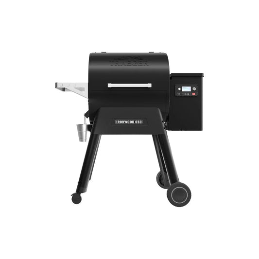 🔥🪵 Traeger Ironwood 650 Pelletgrill – Smarte WiFIRE™ Technologie für echtes Wood Fired BBQ inkl. Abdeckhaube und Frontablage