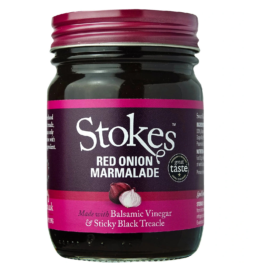 🧅🔥 Stokes Red Onion Marmalade – Karamellisierte rote Zwiebeln & Balsamico für Burger, Käse & BBQ | 265 g