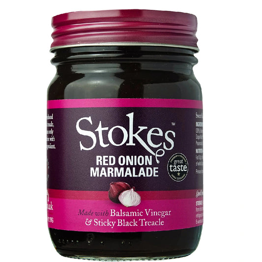 🧅🔥 Stokes Red Onion Marmalade – Karamellisierte rote Zwiebeln & Balsamico für Burger, Käse & BBQ | 265 g