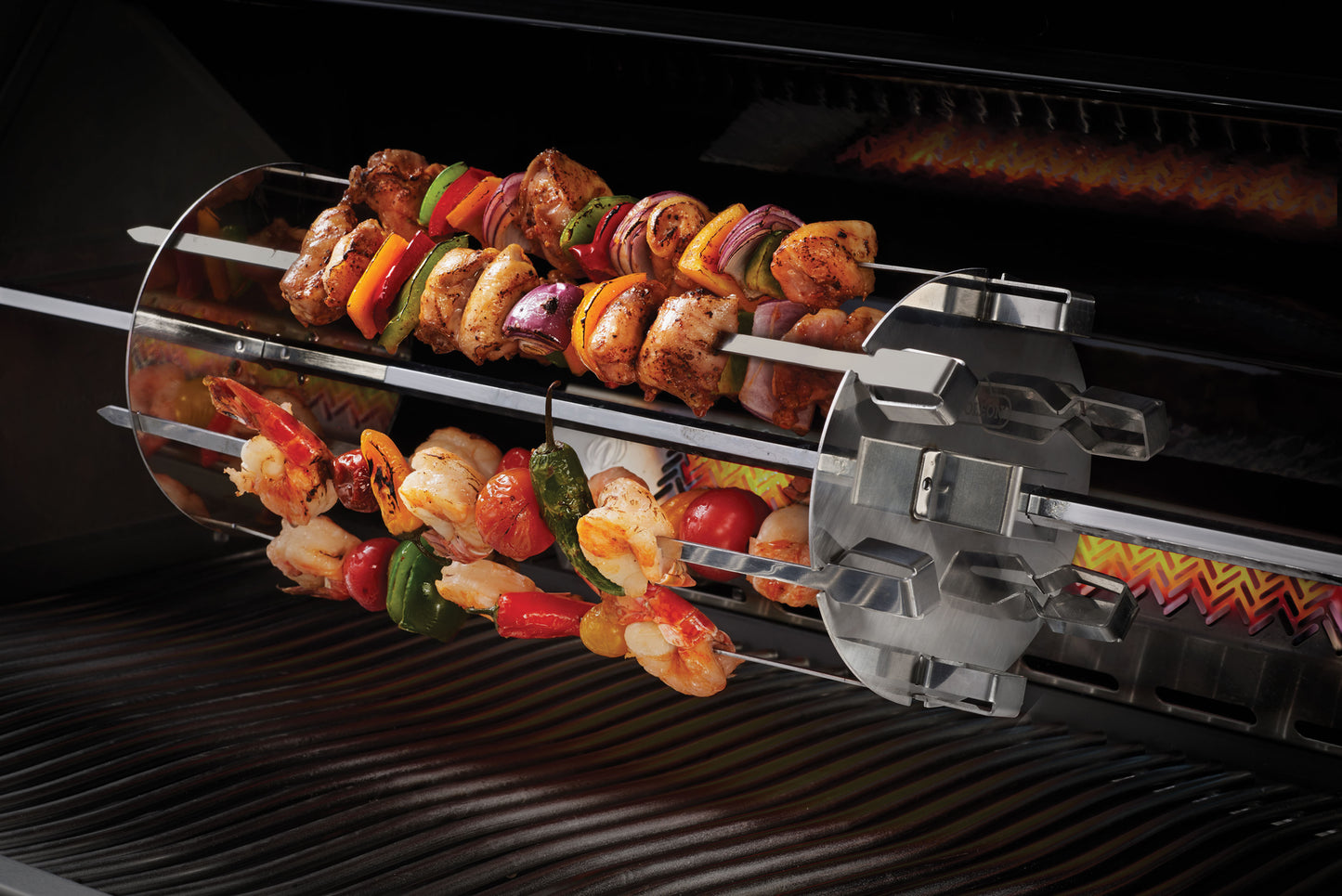 Schaschlik-Set für Drehspieß mit 6 Spießen